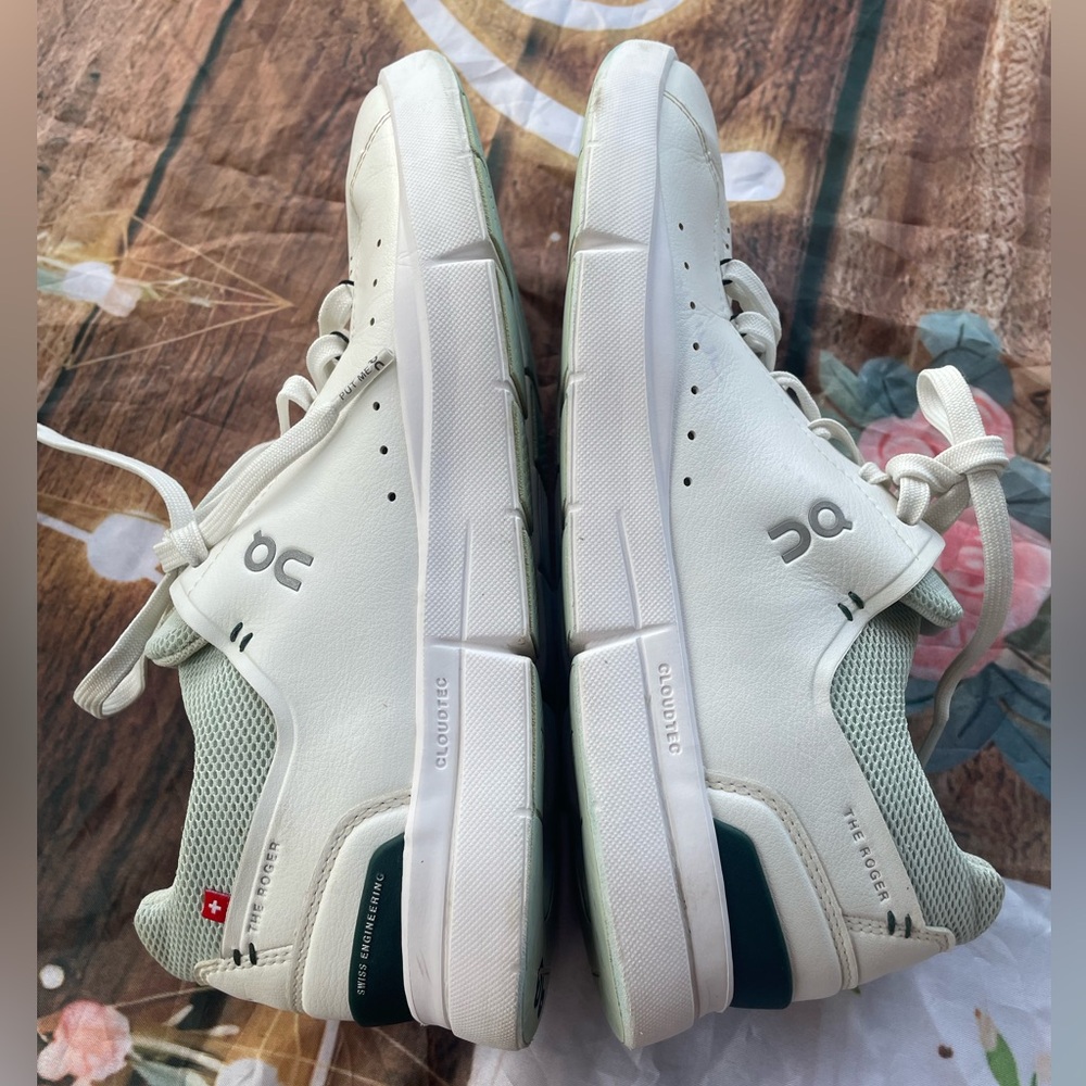 On Running Cloudace White & Light Green Women's Sneakers